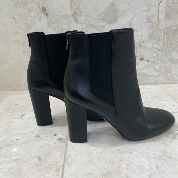 ***SOLD***SAM EDELMAN {9.5} Black Bootie Ankle Boot Rounded Blocky Heel - Picture 7 of 14